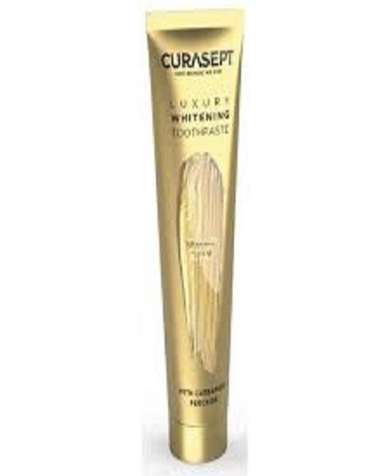CURASEPT GOLD LUXURY WHITENING DENTIFRICIO 75 ML + SPAZZOLINO - farmacia015
