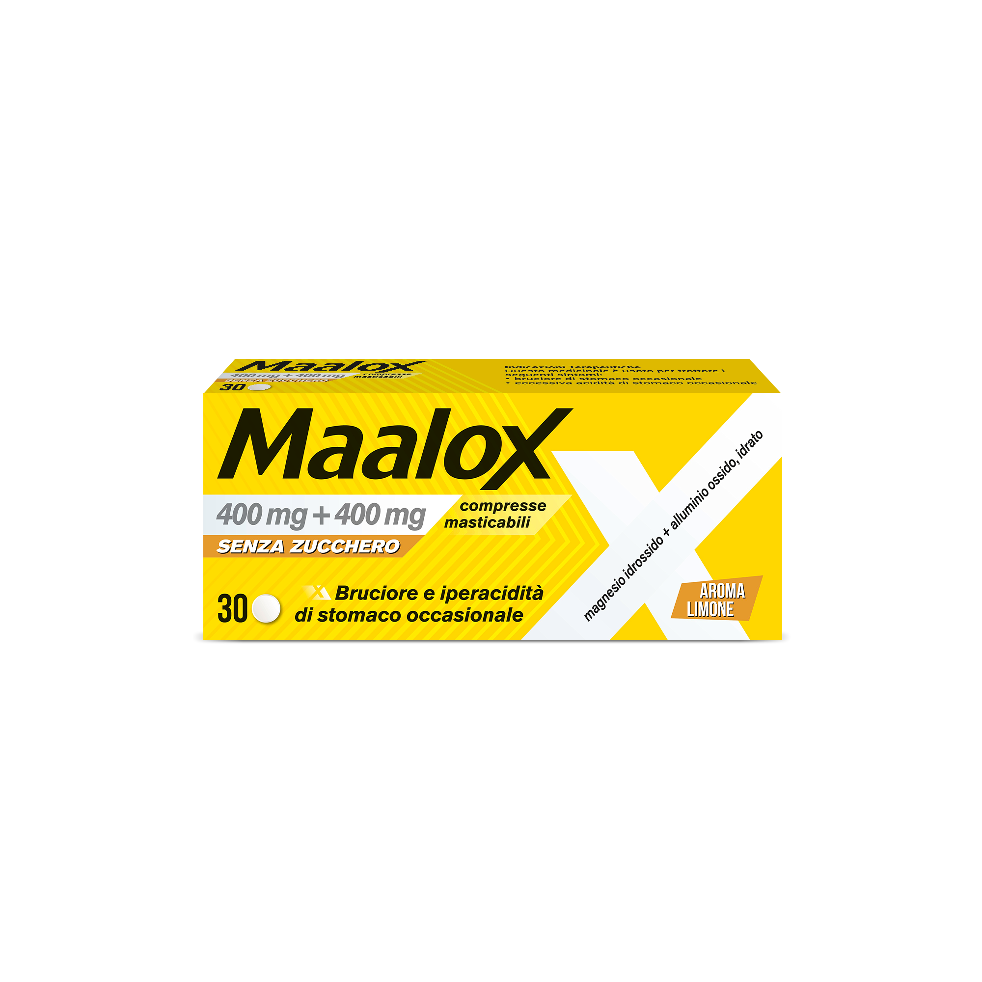 MAALOX*S/Z 30CPR LIMO400+400MG - farmacia015