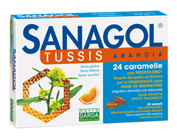 SANAGOL TUSSIS ARANCIA 24 CARAMELLE - farmacia015