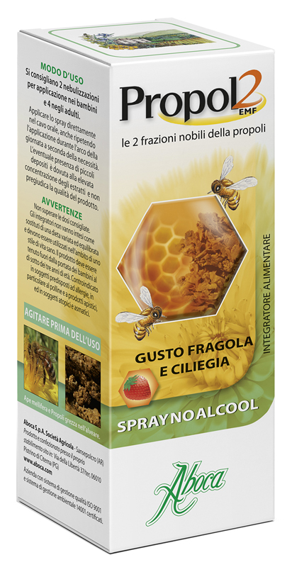 PROPOL2 EMF SPRAY NO ALCOOL FRAGOLA E CILIEGIA 30 ML - farmacia015