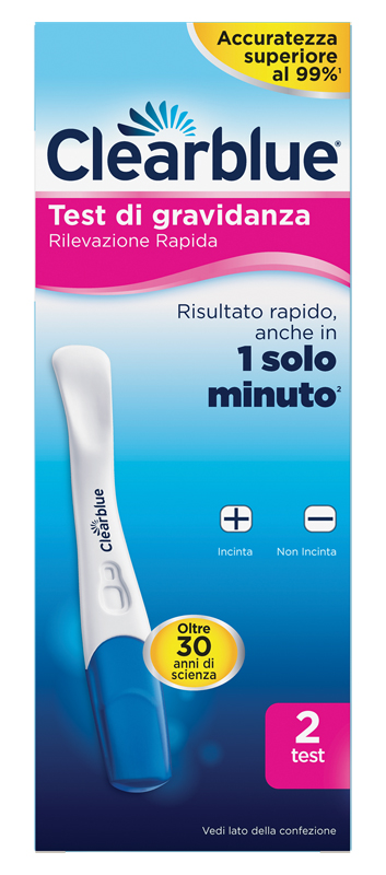 TEST DI GRAVIDANZA CLEARBLUE RILEVAZIONE RAPIDA 2 PEZZI - farmacia015
