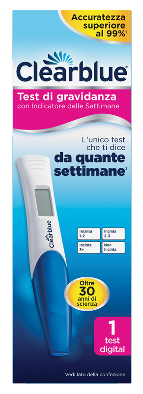 TEST DI GRAVIDANZA CLEARBLUE CON INDICATORE DELLE SETTIMANE 1 PEZZO - farmacia015