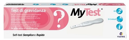 TEST DI GRAVIDANZA RAPIDO HCG MYTEST 2 PEZZI - farmacia015