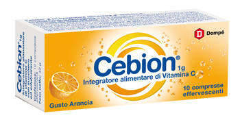 CEBION EFFERVESCENTI VITAMINA C ARANCIA 10 COMPRESSE - farmacia015
