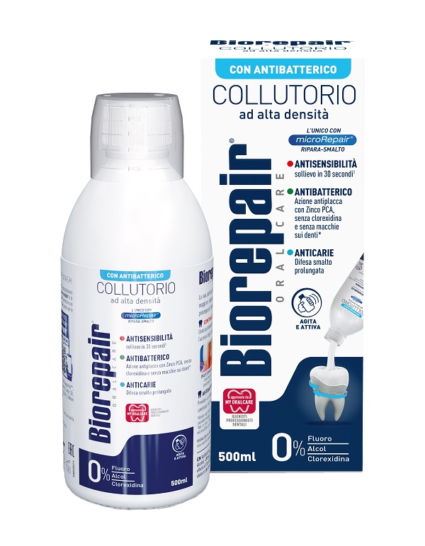 BIOREPAIR ORAL CARE COLLUTORIO ALTA INTENSITA' 3IN1 ANTISENSIBILITA', ANTIBATTERICO, ANTICARIE 500 ML - farmacia015