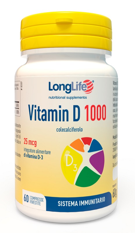 LONGLIFE VITAMIN D 1000UI 60 COMPRESSE RIVESTITE - farmacia015
