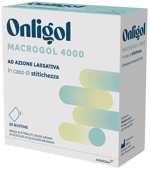 ONLIGOL MACROGOL 4000 20 BUSTINE 10 G SENZA ZUCCHERO - farmacia015