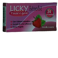LICKY CARAMELLE BAMBINI PER TOSSE E GOLA FRAGOLA 70 G - farmacia015