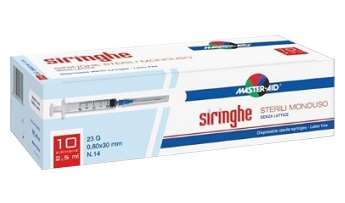 SIRINGA PER VENIPUNTURA MASTER-AID 2,5 ML 10 GAUGE 23 PEZZI - farmacia015