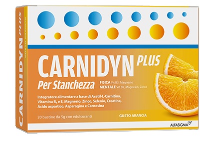 CARNIDYN PLUS 20 BUSTINE DA 5 G GUSTO ARANCIA - farmacia015