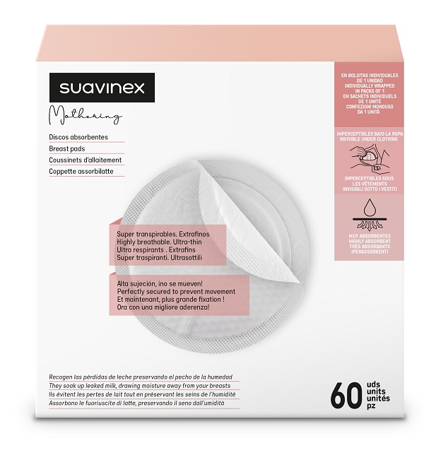 SUAVINEX ALLATTAMENTO COPPETTE ASSORBILATTE 60 PEZZI - farmacia015
