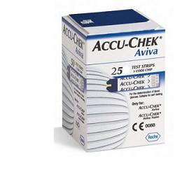 STRISCE MISURAZIONE GLICEMIA ACCU-CHEK AVIVA BRK RETAIL 25 PEZZI - farmacia015