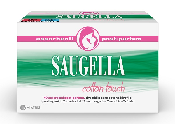 SAUGELLA COTTON TOUCH ASSORBENTI POSTPARTUM 10 PEZZI - farmacia015