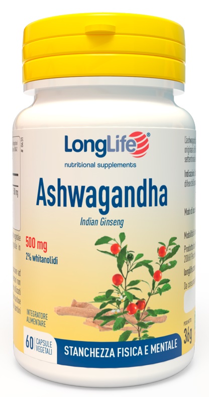 LONGLIFE ASHWAGANDHA 60 CAPSULE 500 MG - farmacia015
