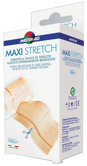 MASTER-AID STRETCH CEROTTO A TAGLIO IN TESSUTO ELASTICO RESISTENTE 50 X 8 CM - farmacia015