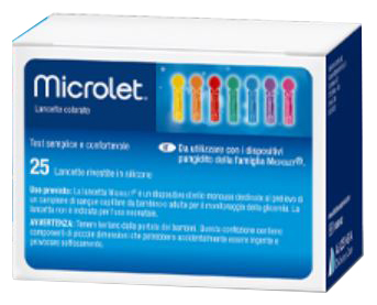 LANCETTE PUNGIDITO PER DISPOSITIVO MICROLET 25 PEZZI - farmacia015