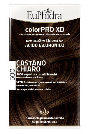 EUPHIDRA COLORPRO XD 500 CAST CHIARO GEL COLORANTE CAPELLI IN FLACONE + ATTIVANTE + BALSAMO + GUANTI - farmacia015