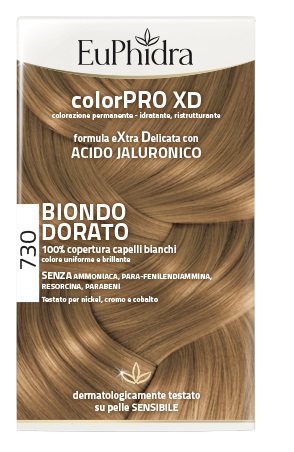 EUPHIDRA COLORPRO XD 730 BIONDO DORATO GEL COLORANTE CAPELLI IN FLACONE + ATTIVANTE + BALSAMO + GUANTI - farmacia015