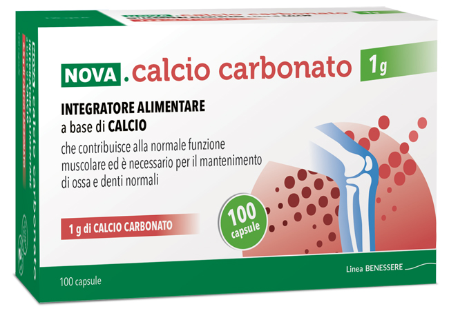 NOVA CALCIO CARBONATO 1 G 100 CAPSULE - farmacia015
