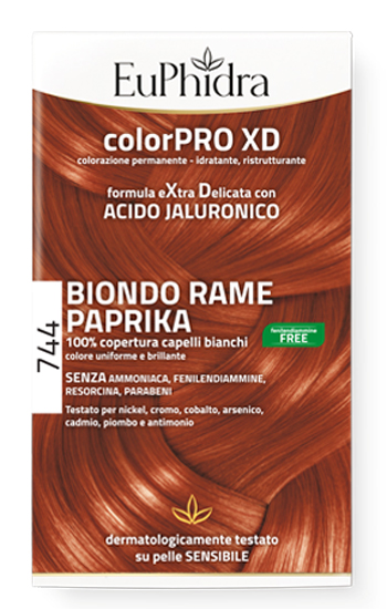 EUPHIDRA COLORPRO GEL COLORANTE CAPELLI XD 744 PAPRIKA 50 ML IN FLACONE + ATTIVANTE + BALSAMO + GUANTI - farmacia015