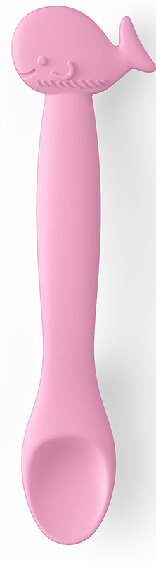 SUAVINEX CUCCHIAIO IN SILICONE BALENA ROSA - farmacia015