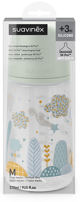 SUAVINEX DREAMS BIBERON SILICONE DA 270ML SX PRO AZZURRO - farmacia015