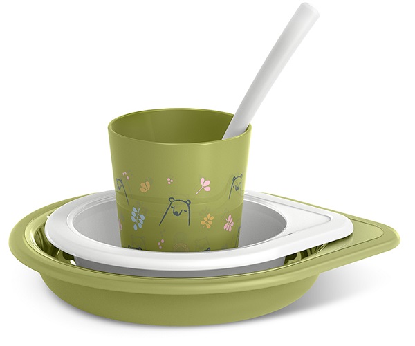 SUAVINEX MY FAMILY SET SVEZZAMENTO VERDE PISTACCHIO PIATTO + SCODELLA + BICCHIERE + CUCCHAIO - farmacia015
