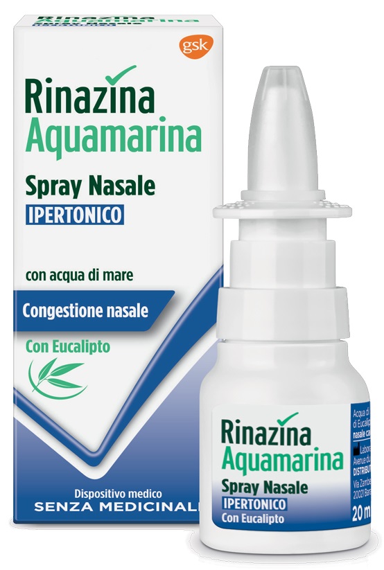RINAZINA AQUAMARINA SPRAY NASALE IPERTONICO CON EUCALIPTO 20 ML - farmacia015