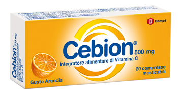CEBION MASTICABILE ARANCIA VITAMINA C 500 MG 20 COMPRESSE - farmacia015