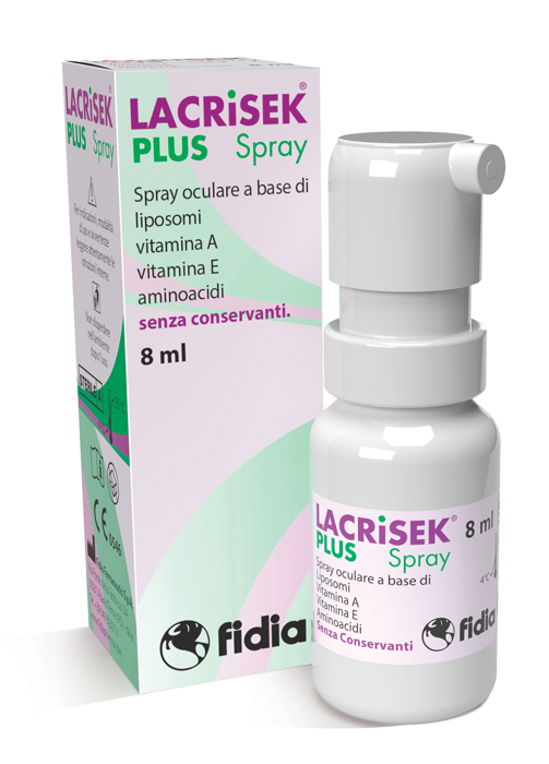 LACRISEK PLUS SPRAY SENZA CONSERVANTI SOLUZIONE OFTALMICA 8 ML - farmacia015