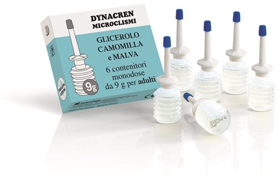DYNACREN MICROCLISMI CAMOMILLA E MALVA 6 PEZZI DA 9 G PER ADULTI - farmacia015