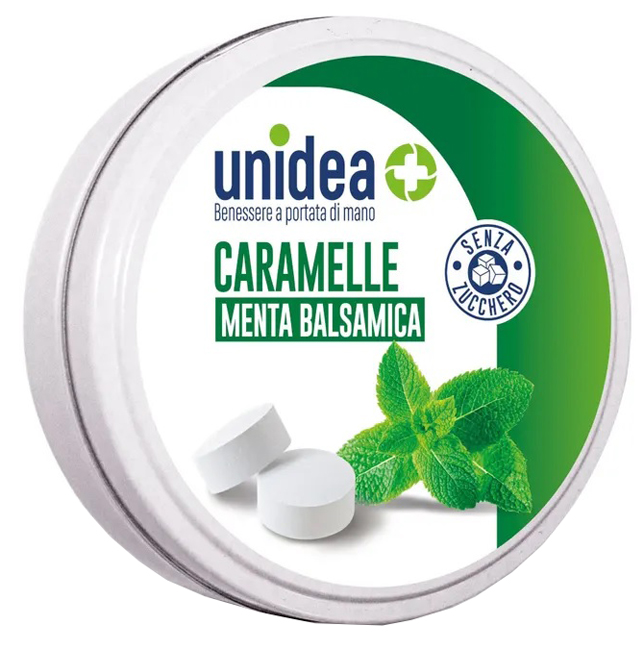 UNIDEA CARAMELLE MENTA BALSAMICA SENZA ZUCCHERO 40 G - farmacia015