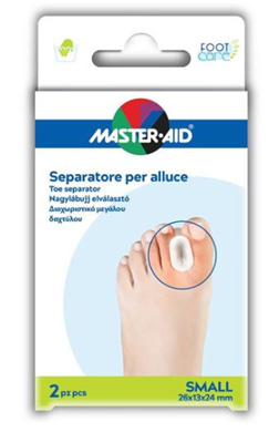 SEPARATORE DITA IN GEL MASTER-AID FOOTCARE PER ALLUCE SMALL 2 PEZZI D1 - farmacia015