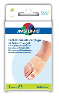 PROTEZIONE IN GEL E TESSUTO MASTER-AID FOOTCARE PER ALLUCE VALGO 1 PEZZO D5 - farmacia015