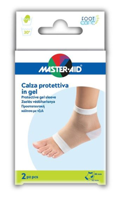 CALZA CON PROTEZIONE MASTER-AID FOOTCARE IDRATANTE IN GEL/TESSUTO PER TALLONI 2 PEZZI F1 - farmacia015