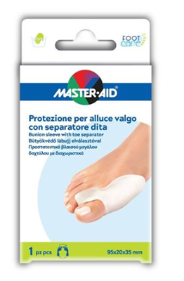 PROTEZIONE MASTER-AID FOOTCARE PER ALLUCE VALGO CON SEPARATORE DITA INTEGRATO 1 PEZZO D9 - farmacia015