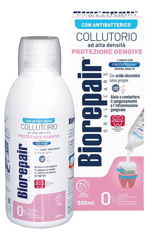 BIOREPAIR ORAL CARE COLLUTORIO ALTA INTENSITA' CON ANTIBATTERICO PROTEZIONE GENGIVE 500 ML - farmacia015