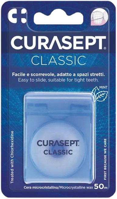 CURASEPT FLOSS CLASSIC CERATO CLOREXIDINA - farmacia015