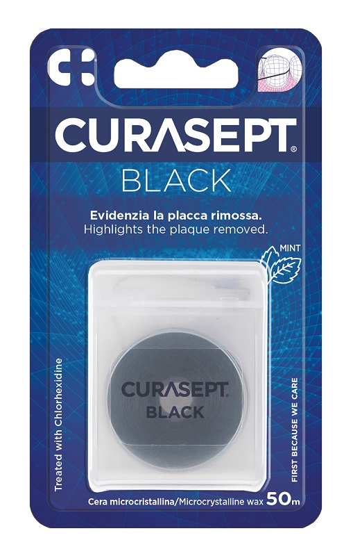 CURASEPT FLOSS CERATO NERO CLOREXIDINA - farmacia015