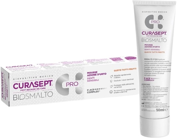 CURASEPT BIOSMALTO MOUSSE DENTI SENSIBILI 50 ML - farmacia015