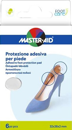 PROTEZIONE ADESIVA MASTER-AID FOOTCARE TRASPARENTE MIX 6 PEZZI A5 - farmacia015