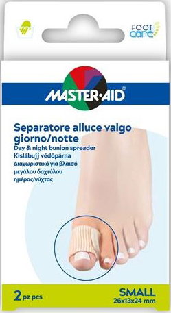 DIVARICATORE ALLUCE GIORNO/NOTTE MASTER-AID FOOTCARE SMALL 2 PEZZI D11 - farmacia015