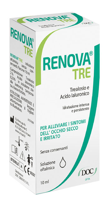 RENOVA TRE COLLIRIO A BASE DI TREALOSIO E ACIDO IALURONICO 10 ML SENZA CONSERVANTI - farmacia015