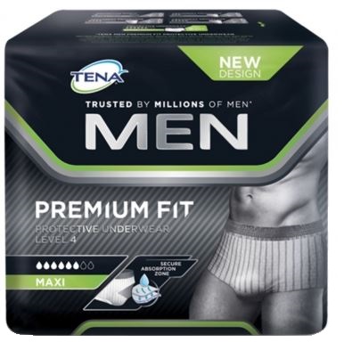 MUTANDINA ASSORBENTE MASCHILE TENA MEN PREMIUM FIT LIVELLO 4 S/M 10 PEZZI - farmacia015