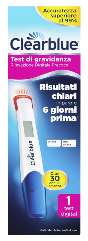CLEARBLUE TEST GRAVIDANZA RILEVAZIONE PRECOCE DIGITALE 1 PEZZO - farmacia015