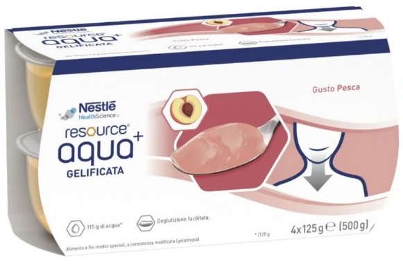 RESOURCE AQUA ACQUA GELIFICATA+PEACH CUP 6 4X125 G - farmacia015