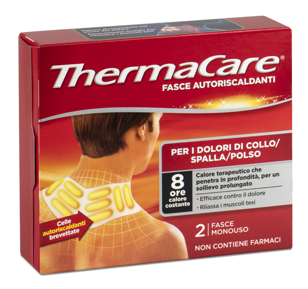 FASCE AUTORISCALDANTI A CALORE TERAPEUTICO THERMACARE COLLO/SPALLA/POLSO 2 PEZZI - farmacia015