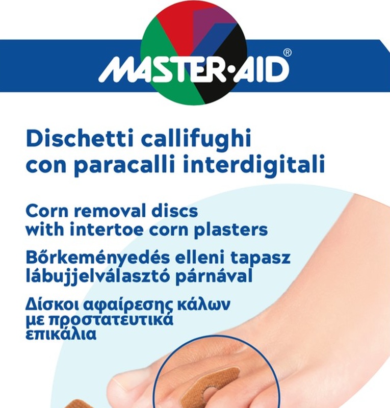 DISCHETTO CALLIFUGO 6 PEZZI + PARACALLO 6 PEZZI INTERDIGITALI MASTER-AID FOOTCARE B5 - farmacia015