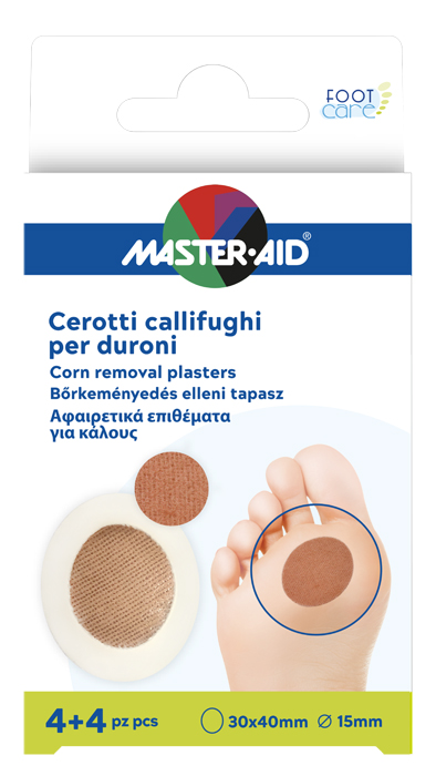 CEROTTO CALLIFUGO MASTER-AID FOOTCARE PER DURONI 4+4 PEZZI B1 - farmacia015