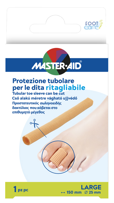 PROTEZIONE TUBOLARE MASTER-AID FOOTCARE RITAGLIABILE 15 CM 25 MM LARGE C8 - farmacia015